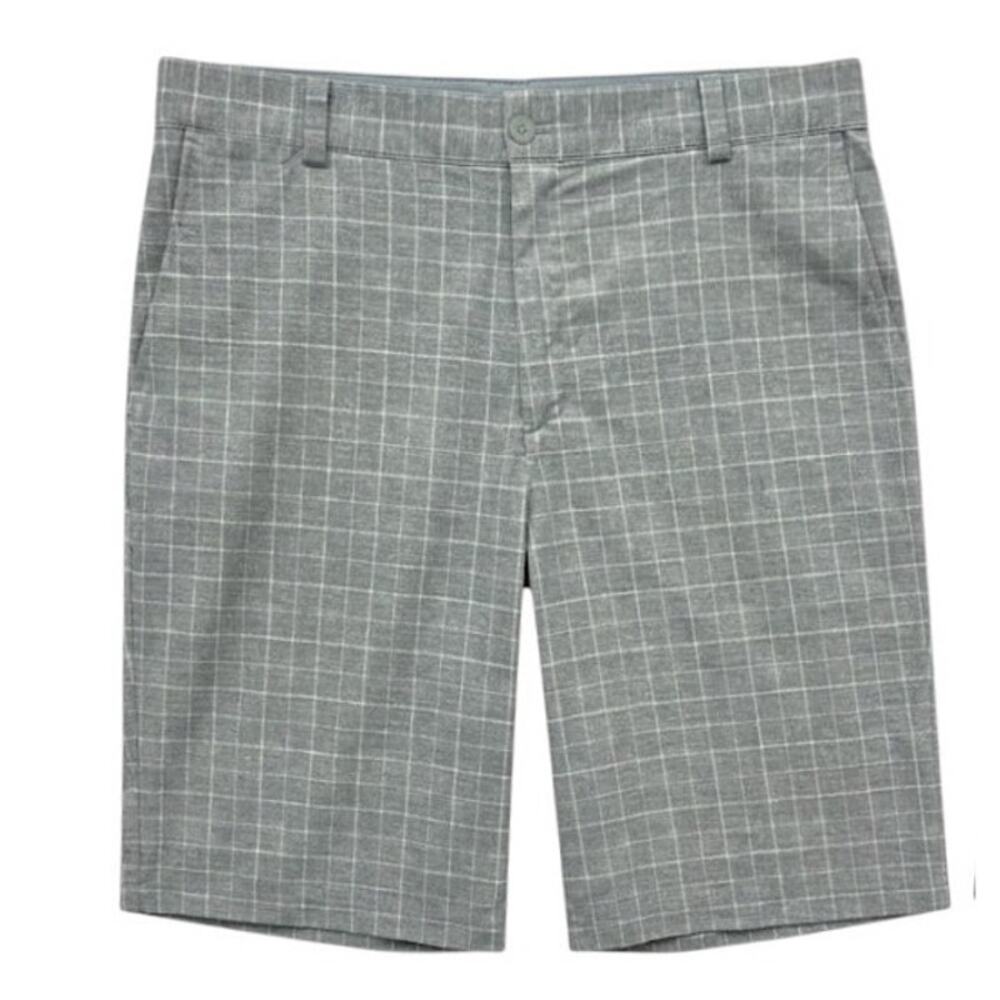 Nike Golf Tour Performance Dri-FIT Plaid Shorts Men's 34 Gray
